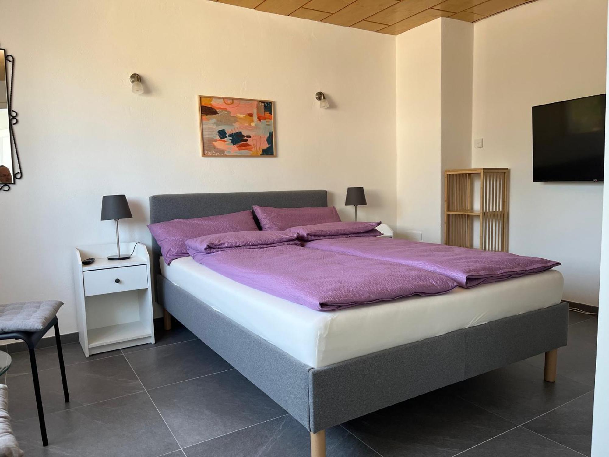 Apartment 100 Qm Im Weindorf - Balkon/Garage Aspisheim Buitenkant foto