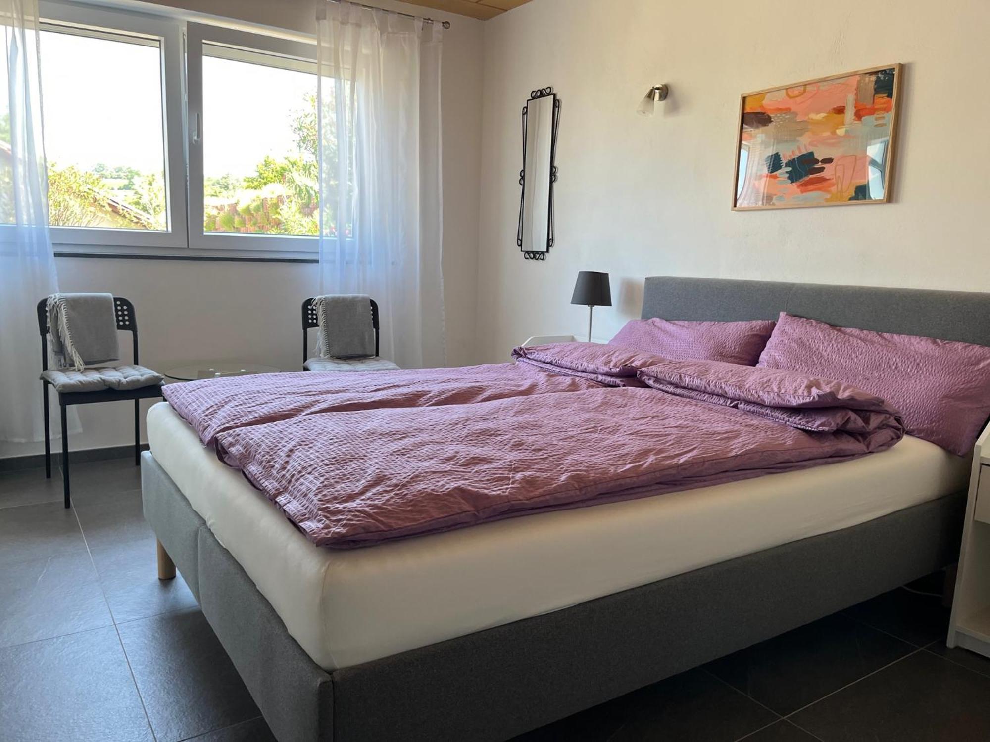Apartment 100 Qm Im Weindorf - Balkon/Garage Aspisheim Buitenkant foto